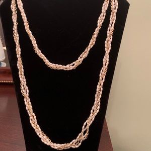 Twisted Faux Pearl Necklace